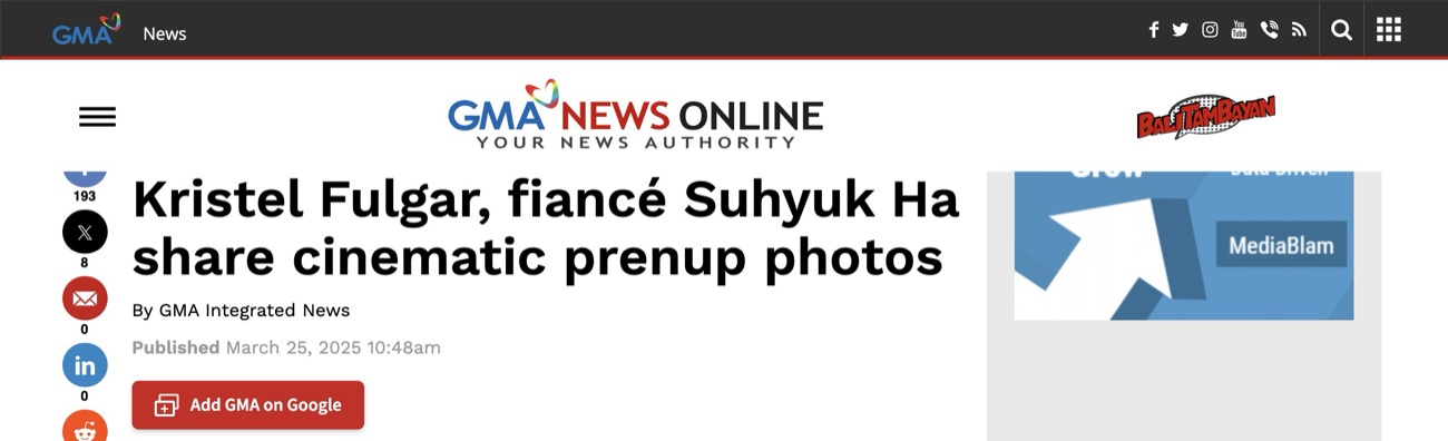 GMA News Online article headline.