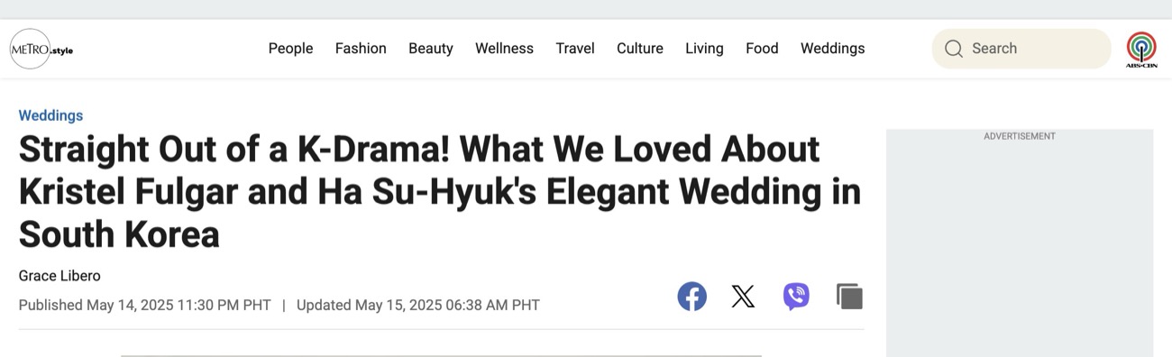 Metro.Style article headline.